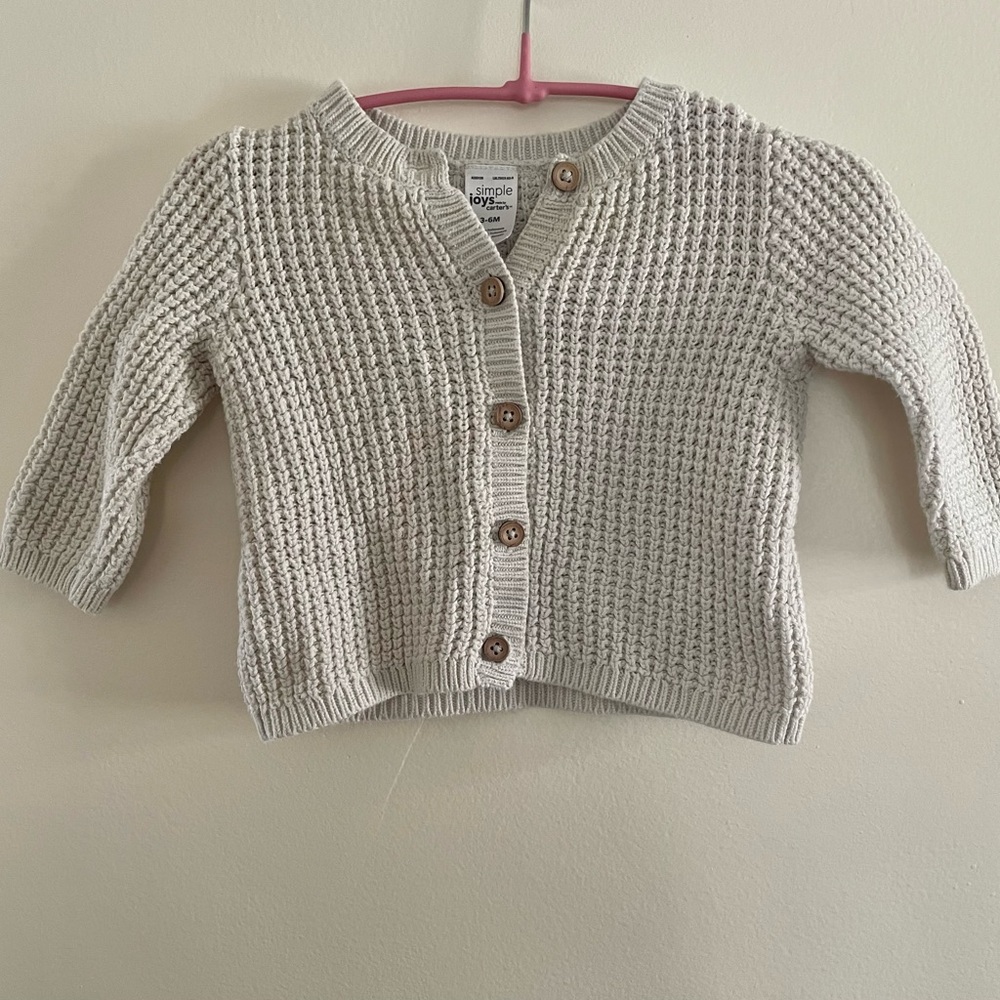 Simple Joys by Carter’s Knit Cardigan Sweater 3-6M in Gray